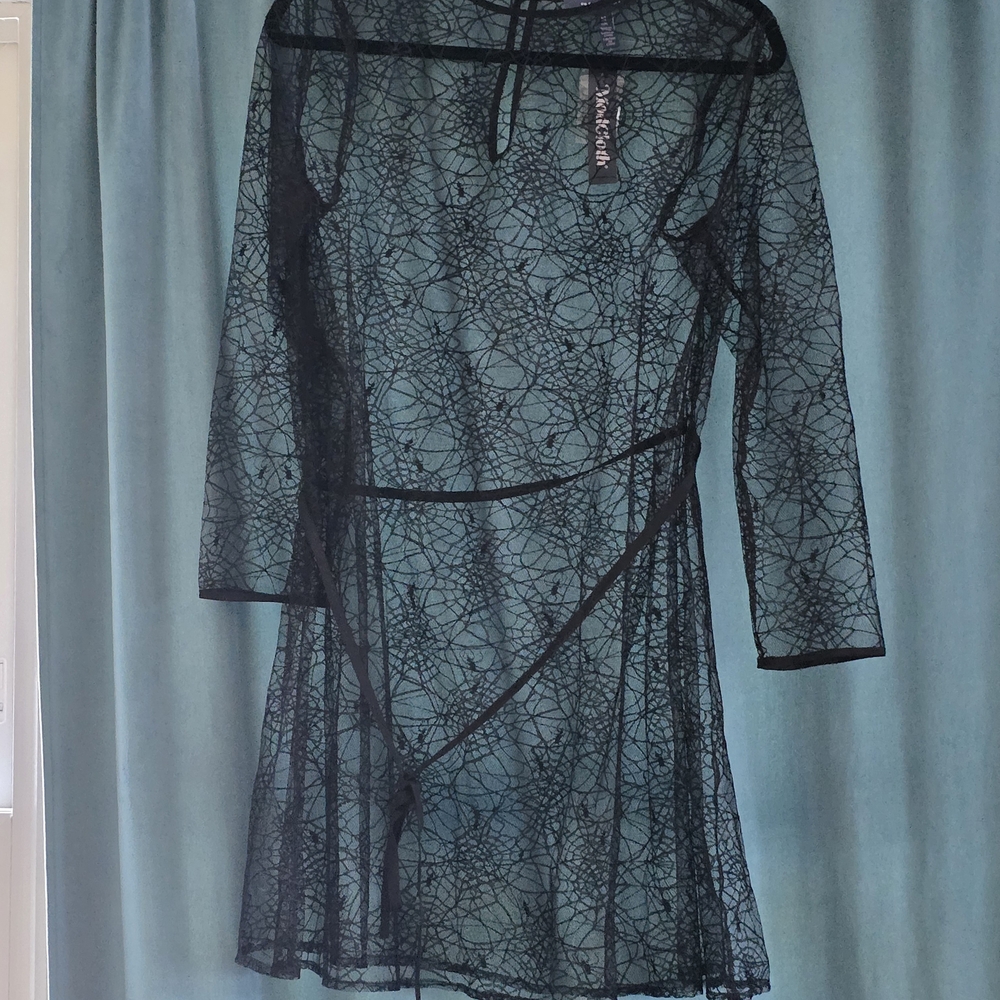 Black Sheer Lace Dress